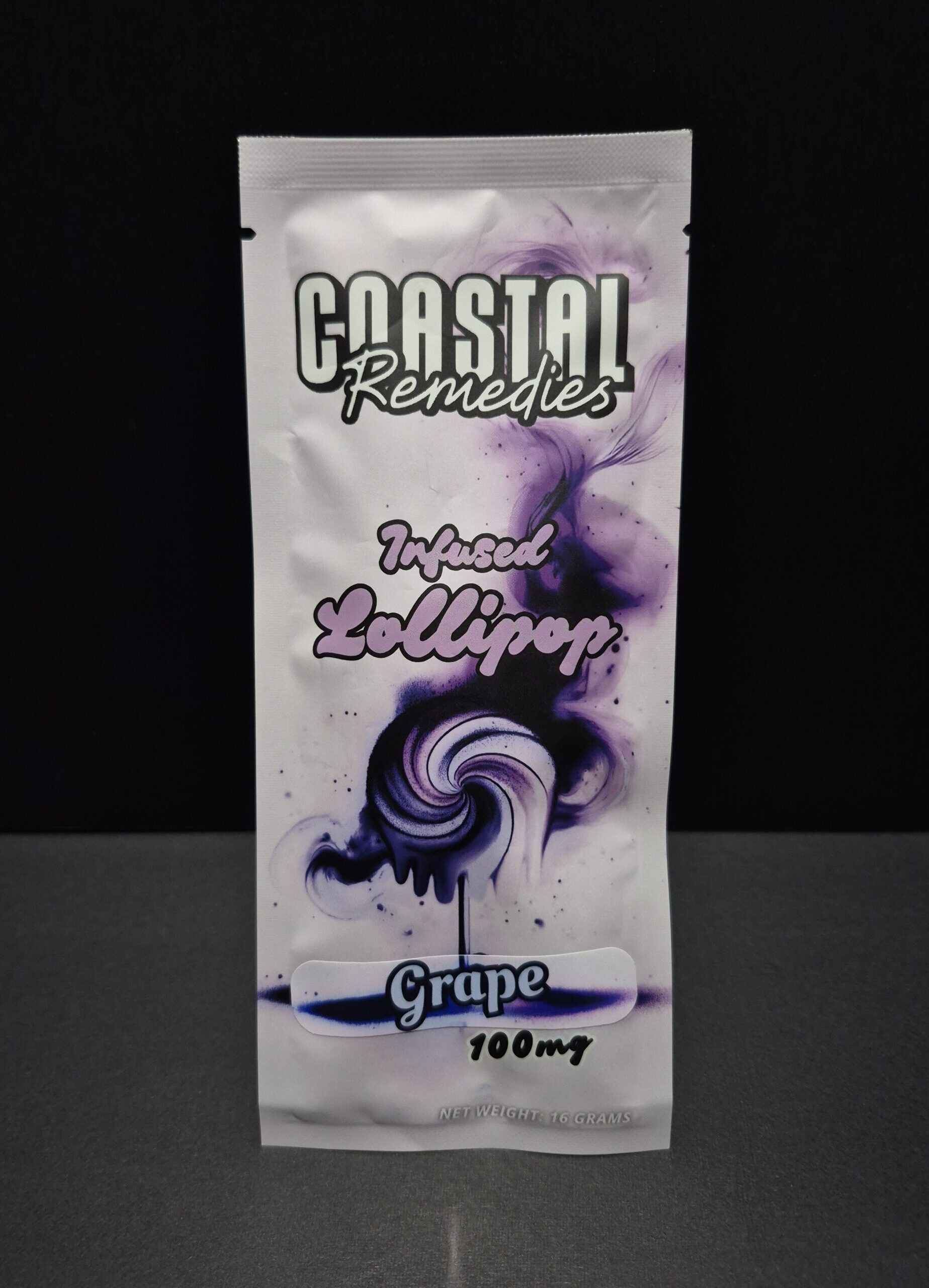 Grape: Coastal Remedies Infused Lollipops 100mg