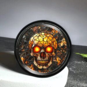 Artist Inspired Glass & Skull Top, Two Layer Grinder 2.24"× 2.24"