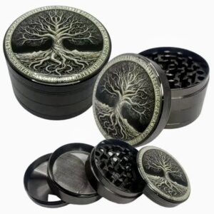 Tree of Life, Black, 4 Layer Grinder 2"