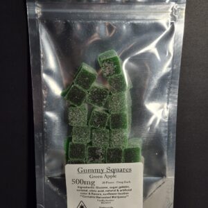 Green Apple Gummy Squares 500mg